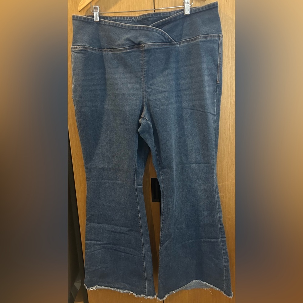 Vanilla Star Dark Blue Flare Stretch Jeans
